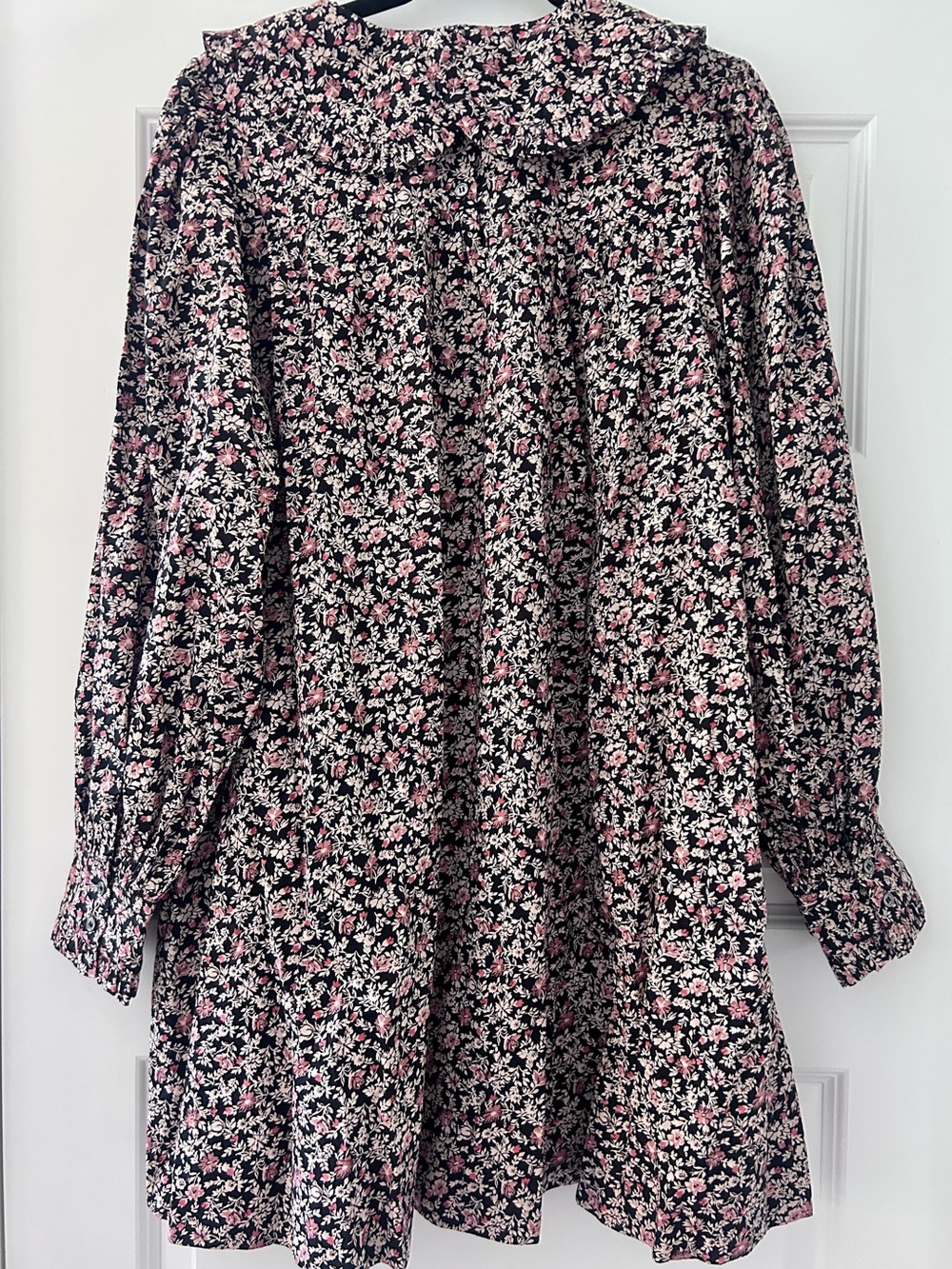 NWT DÔEN Adalina Ruffled Floral Mini Dress Organic Cotton - Large Boho - Picture 12 of 16